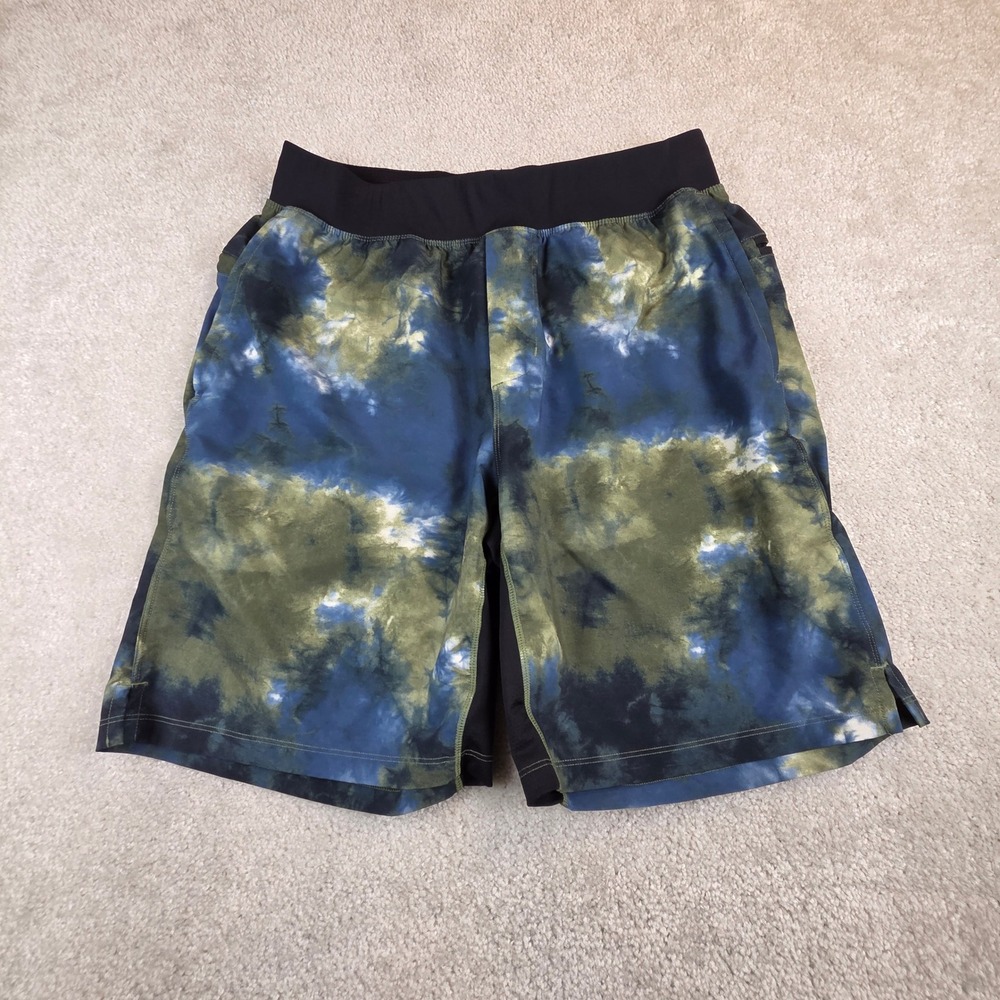 Fabletics The Franchise Shorts Mens L Blue Green Tie Dye Unlined
